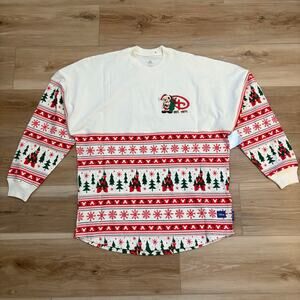 Disney Santa Mickey Mouse ''Merry Christmas'' Fair Isle Spirit Jersey Adults XL